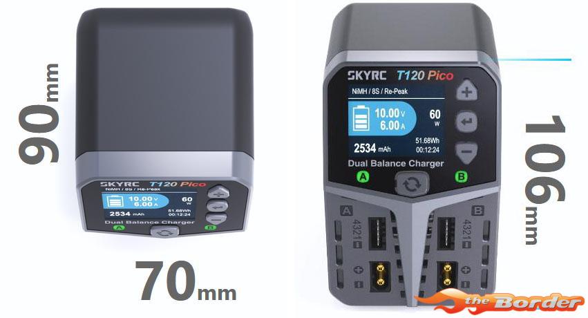 SkyRC T120 Pico Dual Balance Charger 120W/6A 100236 - Afbeelding 9