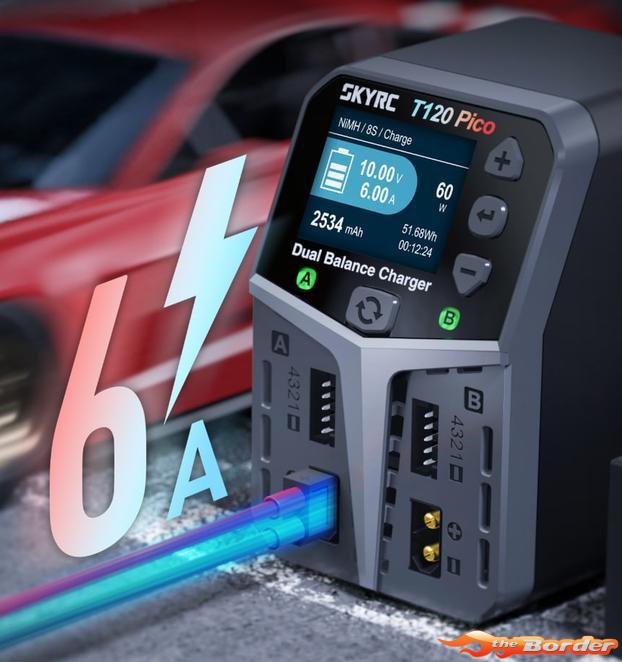 SkyRC T120 Pico Dual Balance Charger 120W/6A 100236 - Afbeelding 11