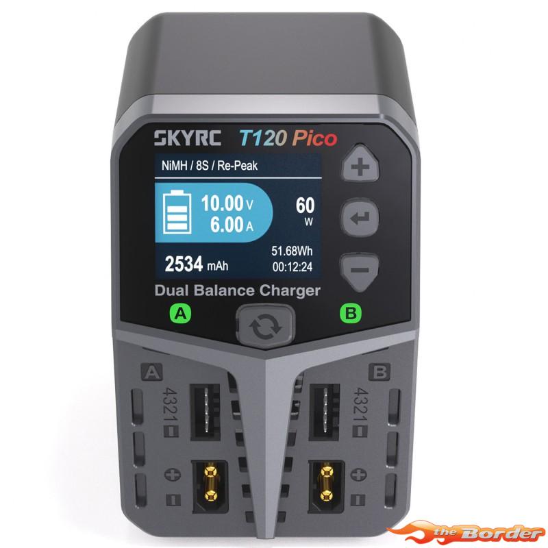 SkyRC T120 Pico Dual Balance Charger 120W/6A 100236 - Afbeelding 4