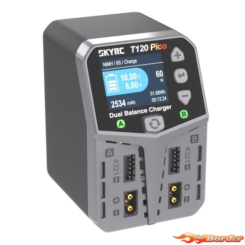 SkyRC T120 Pico Dual Balance Charger 120W/6A 100236 - Afbeelding 7