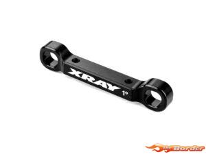 XRAY Alu Rear Low Holder 1° for Bent Chassis - Rear - Countersunk 323326-C