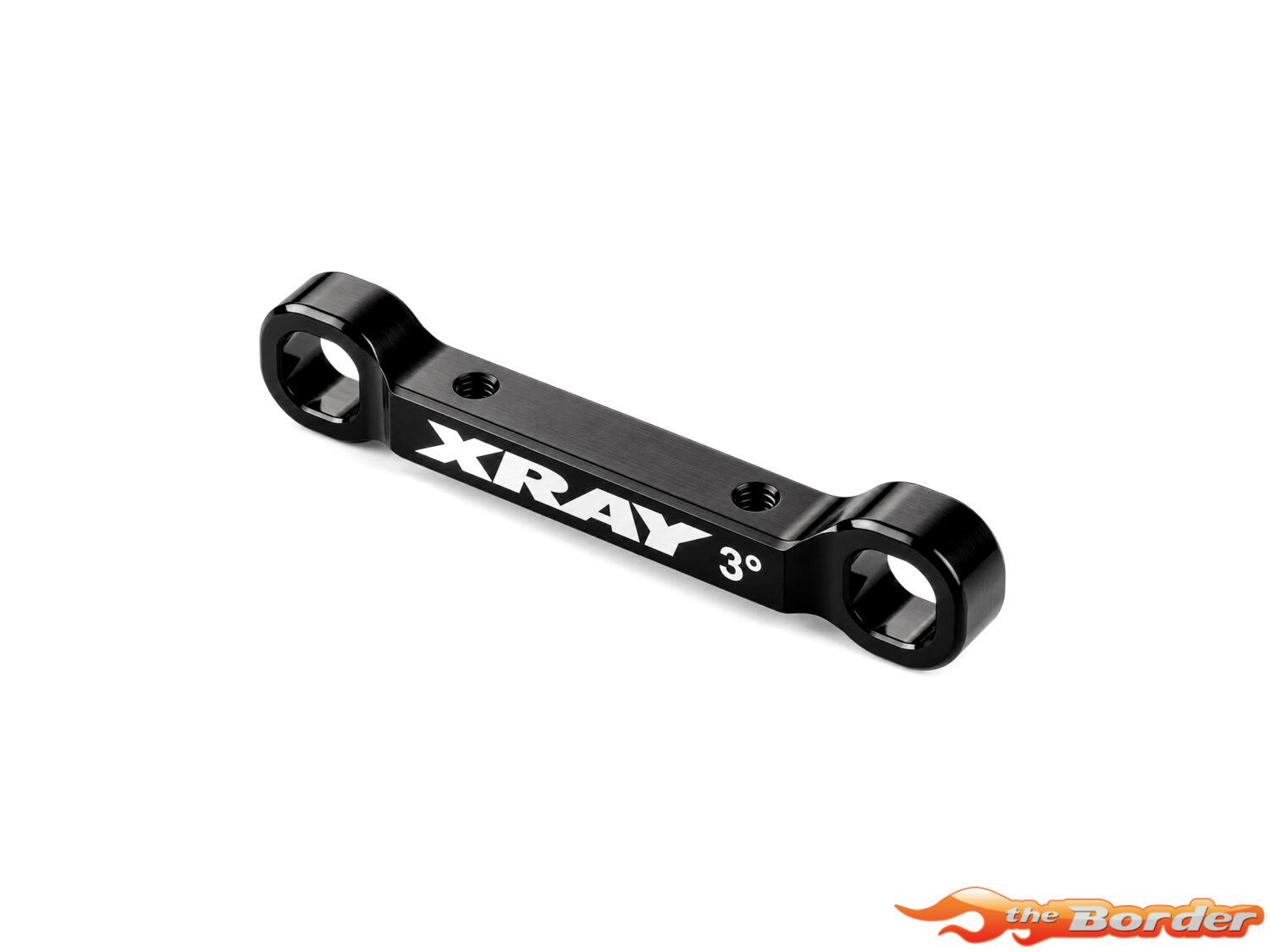 XRAY Alu Rear Low Holder 3° Wider - Rear - Countersunk 323327-C