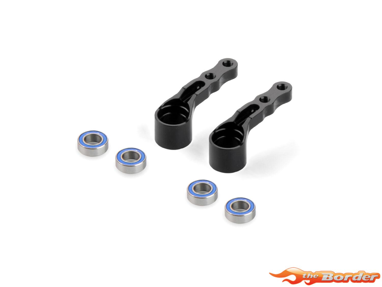 XRAY Alu Steering Arm +2mm for 1-Pc Chassis - Swiss 7075 T6 (2) 322517