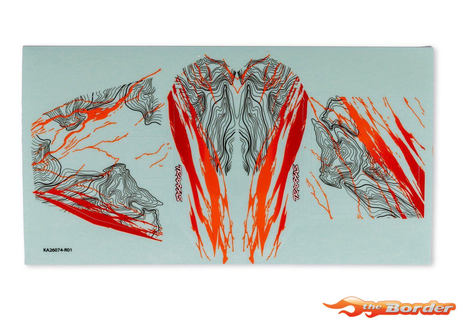 Traxxas TXC-4M Orange Body Decals 12017-ORNG