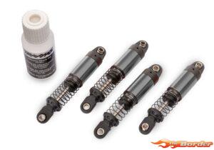 Traxxas Gray Aluminum GTM Pro Shocks with Springs (4) 12060-GRAY