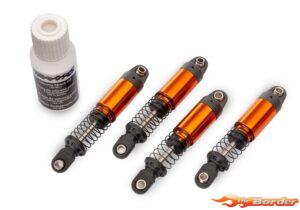 Traxxas Orange Aluminum GTM Pro Shocks with Springs (4) 12060-ORNG