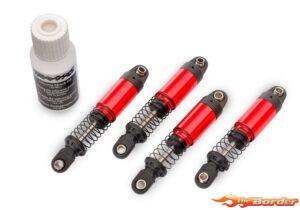 Traxxas Red Aluminum GTM Pro Shocks with Springs (4) 12060-RED