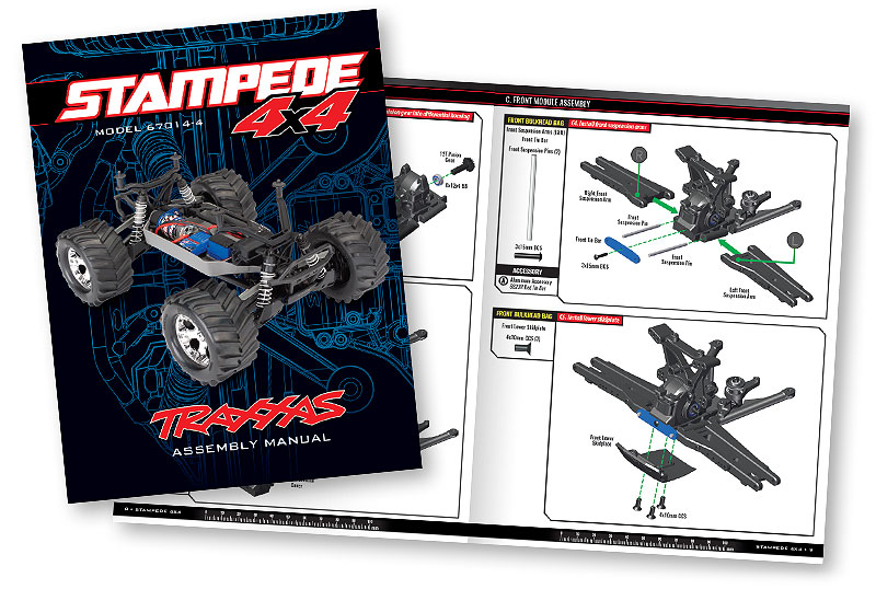 Assembly Manual Preview - Stampede 4X4 Unassembled Kit (#67014-4)