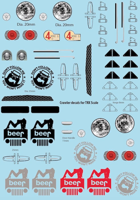 Crawler Add-On Decals 1 for 1-10 Crawlers BRPD1540