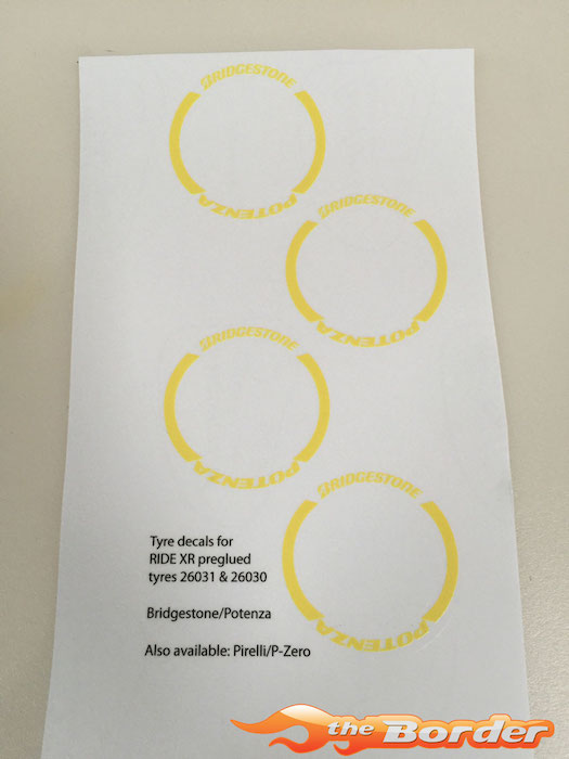 F1 Tyre Decals Type 1 BS - Yellow BRPD1201