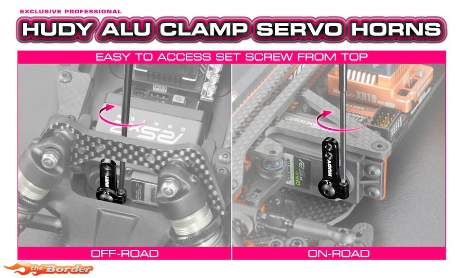 HUDY Alu Clamp Servo Horn Hitec - Offset - 24T 293402