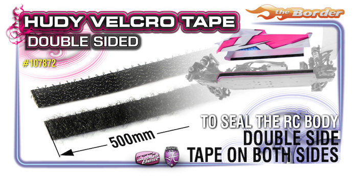 HUDY Velcro Tape With Double Sided Tape 8x500mm 107872