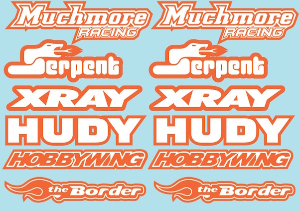 RC Brands Decal Sheet - A5 Size - Orange BRPD1016