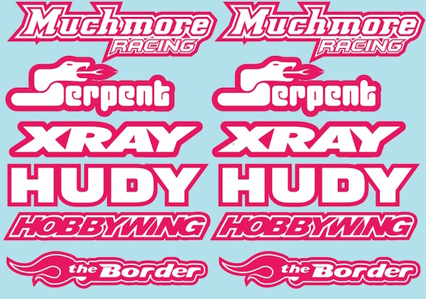 RC Brands Decal Sheet - A5 Size - Pink BRPD1018