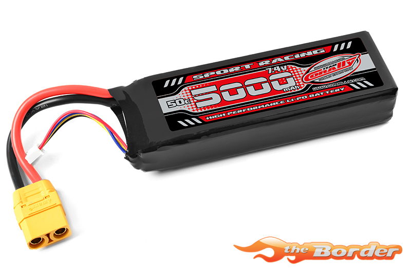 Team Corally Power Racing 50C 5000mAh 2S 7.4V XT-90 Semi-Soft Case C-49230-XT