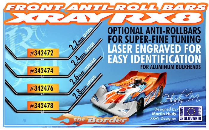 XRAY RX8 Anti-Roll Bar Front 2.4mm 342474