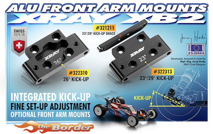 XRAY XB2 Alu Front Lower Arm Mount - Swiss 7075 T6 322310