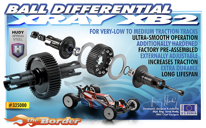XRAY XB2 Ball Adjustable Differential - Set - Hudy Spring Steel 325000