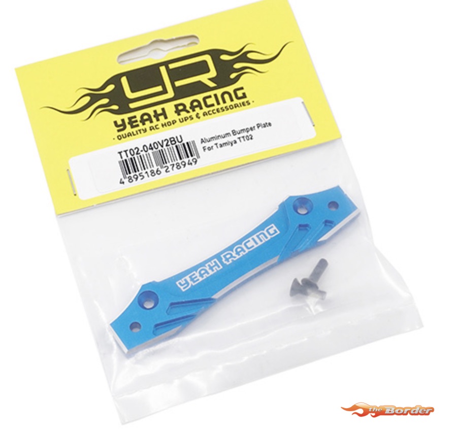 Yeah Racing Alu. Bumper Plate for Tamiya TT-02 TT02-040V2BU