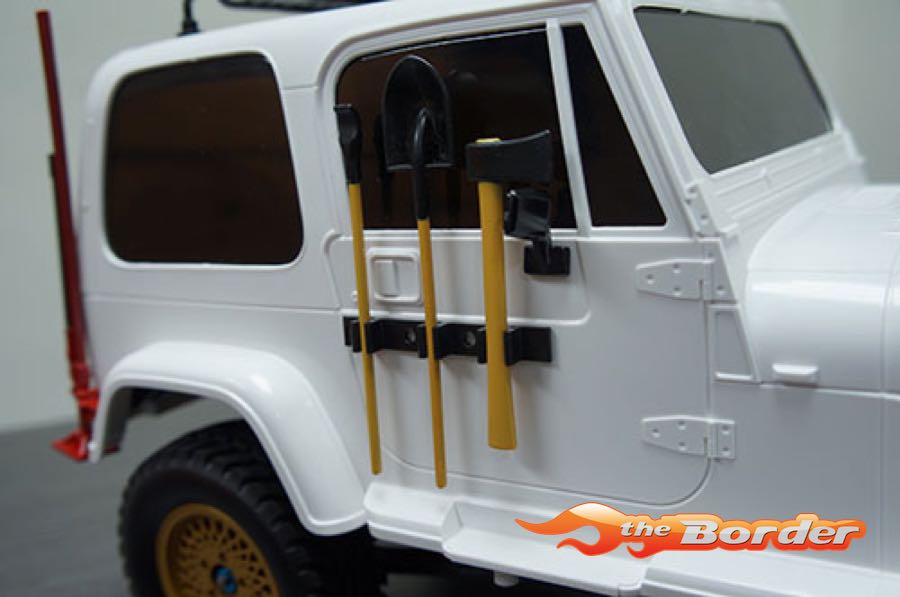 Yeah Racing Crawler Accessory Set - Axes Digging Shovel Oil Tank Jack Winch Pry Bar YA-0356RD